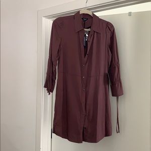 Express 3/4 length sleeve button up dress!